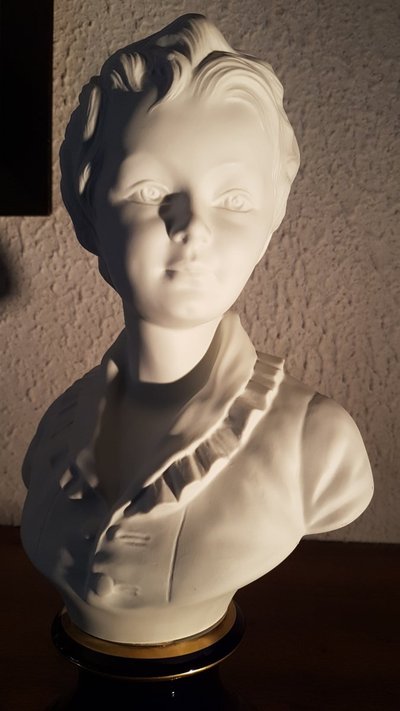 Child bust Limoges porcelain - C. Tharaud