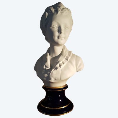 Child bust Limoges porcelain - C. Tharaud
