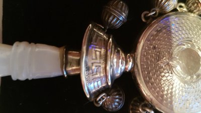Sonaglio da infermiera in argento - Manico in madreperla - XIX secolo