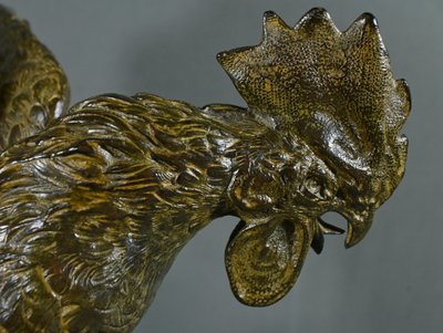 Importante bronzo “Il bambino col gallo” da A. Cecioni – fine XIX secolo