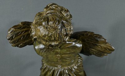 Importante bronzo “Il bambino col gallo” da A. Cecioni – fine XIX secolo