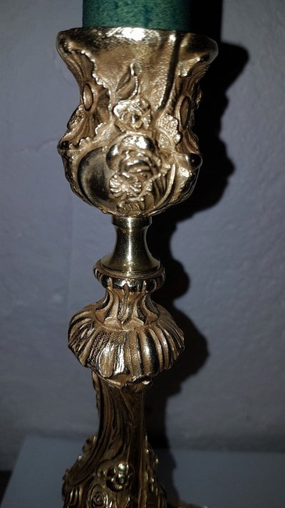 Pair Of Louis XV Bronze Candlesticks