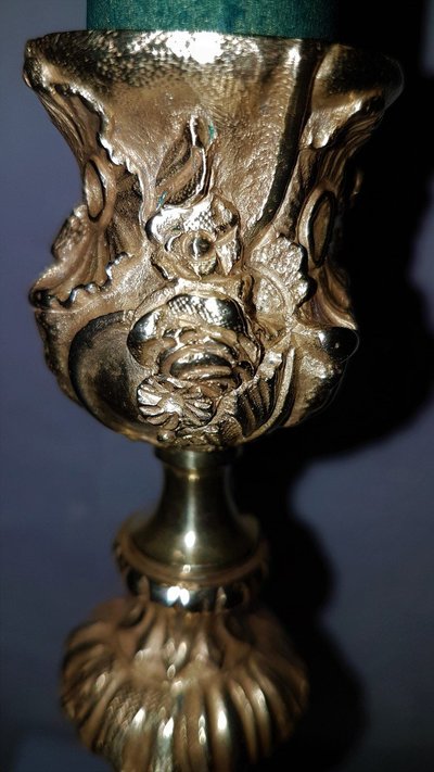 Pair Of Louis XV Bronze Candlesticks