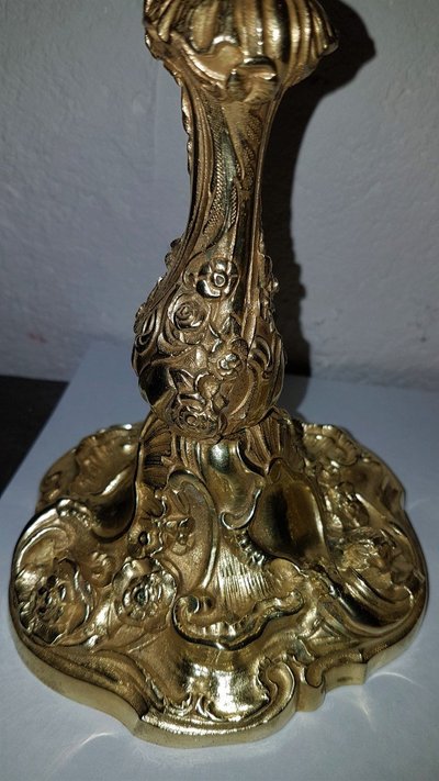 Pair Of Louis XV Bronze Candlesticks