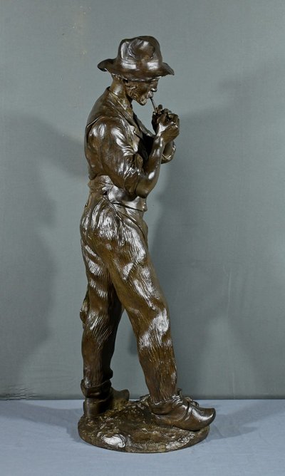 Importante bronzo “L’uomo con la pipa” firmato M. Constant Favre – Fine XIX secolo