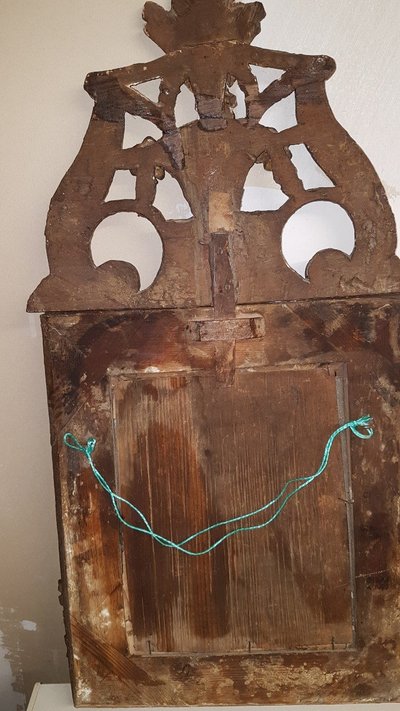 Specchio in legno dorato con perle di vetro - Luigi XV - XVIII secolo