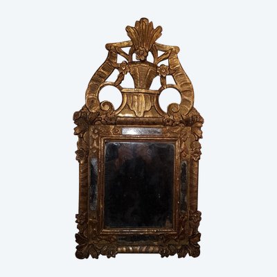 Specchio in legno dorato con perle di vetro - Luigi XV - XVIII secolo