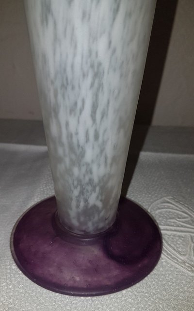 Pair De Vases Pâte De Verre