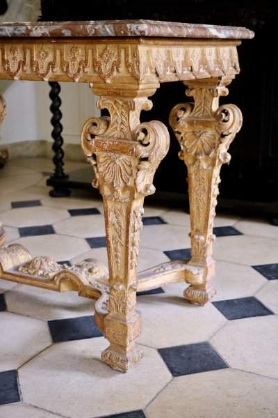 Console De Milieu En Bois Doré, époque Louis XIV
