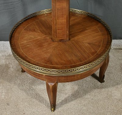 Important Lampadaire en Marqueterie, style Transition Louis XV Louis XVI – 1re partie XXe