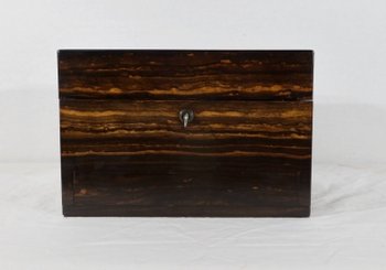  Snake wood toilet box signed " John Bagshaw & Sons ", England - 2nd part XIXth century