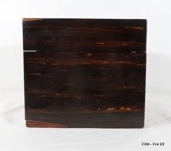  Snake wood toilet box signed " John Bagshaw & Sons ", England - 2nd part XIXth century