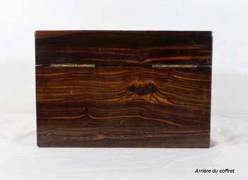  Snake wood toilet box signed " John Bagshaw & Sons ", England - 2nd part XIXth century