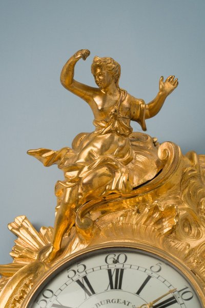 Louis XV Period Gilded And Chased Bronze Wall Mounted Cartel