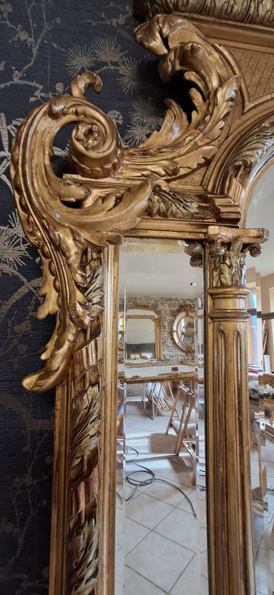 19th century mirror 195 x 116/126
