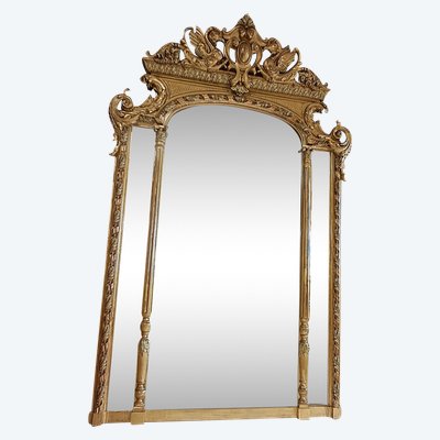 19th century mirror 195 x 116/126
