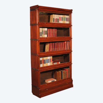 Bibliothèque Globe Wernicke En Acajou De 5 éléments Avec Tiroir