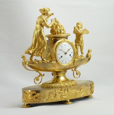 Beautiful Directoire Clock Venus & Cupid By Roche à Marseille 