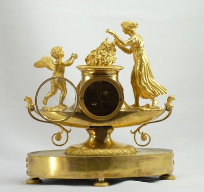 Beautiful Directoire Clock Venus & Cupid By Roche à Marseille 
