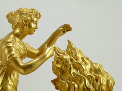 Beautiful Directoire Clock Venus & Cupid By Roche à Marseille 
