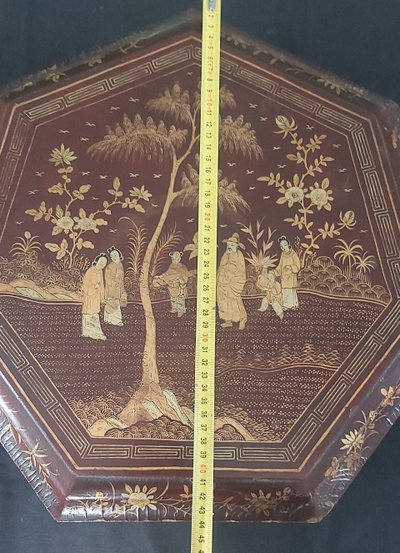 Scatola cinese per spezie in legno laccato, XIX secolo 