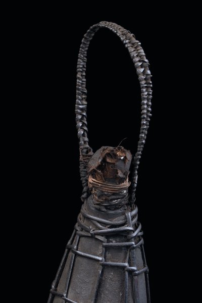 Ancienne gourde traditionnelle, art tribal, art océanien, Papouasie Nouvelle Guinée