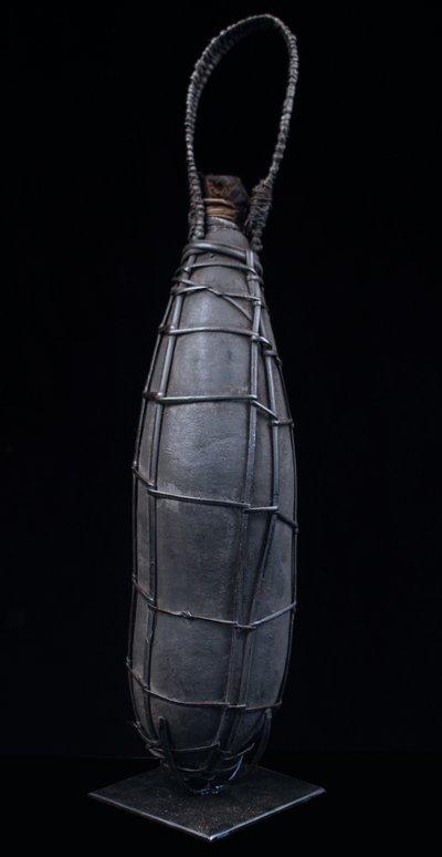 Ancienne gourde traditionnelle, art tribal, art océanien, Papouasie Nouvelle Guinée