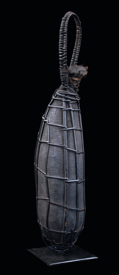 Ancienne gourde traditionnelle, art tribal, art océanien, Papouasie Nouvelle Guinée
