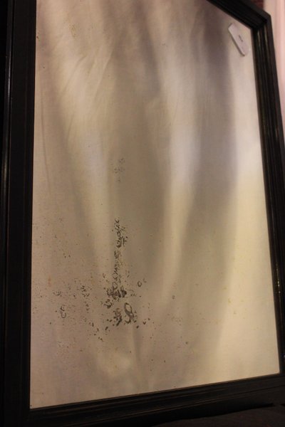 66 x 81 cm rechteckiger Spiegel aus schwarz lackiertem Holz