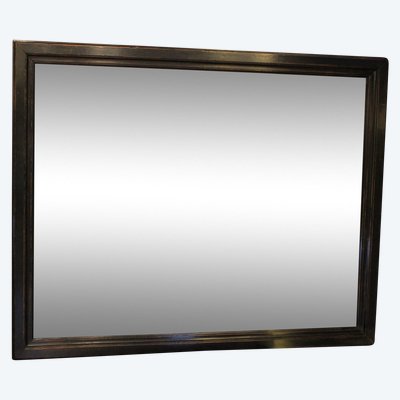 66 x 81 cm rechteckiger Spiegel aus schwarz lackiertem Holz