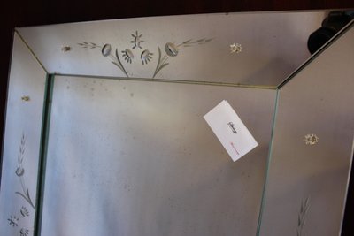 Specchio veneziano rettangolare 57 X 75 cm con lati inclinati e vetro acidato