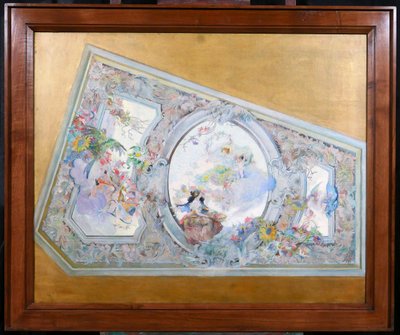 Scuola francese circa 1890-1900, Studio del soffitto per il Salon de Flore, dipinto