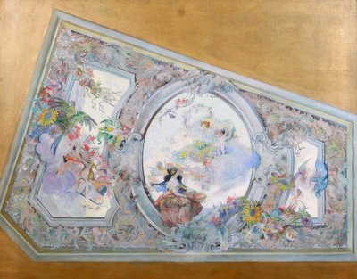 Scuola francese circa 1890-1900, Studio del soffitto per il Salon de Flore, dipinto