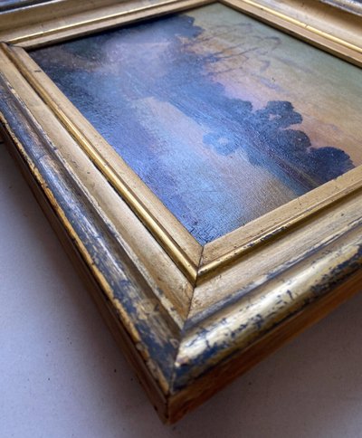 Gemälde "Seenlandschaft" signiert Gilbert, pseudo Karl KAUFMANN 1843-1905