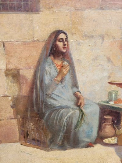 R Weisse, Scena di strada, Orientalist Hst, fine del XIX inizio del XX secolo
