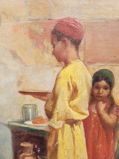 R Weisse, Scena di strada, Orientalist Hst, fine del XIX inizio del XX secolo