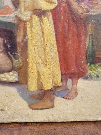 R Weisse, Scena di strada, Orientalist Hst, fine del XIX inizio del XX secolo