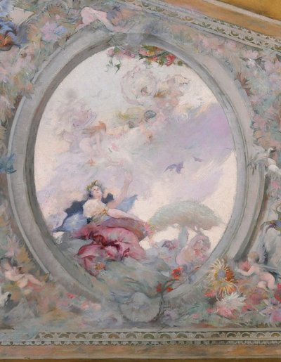 Scuola francese circa 1890-1900, Studio del soffitto per il Salon de Flore, dipinto