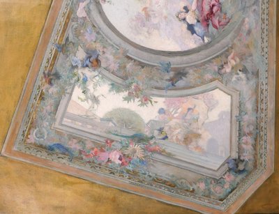 Scuola francese circa 1890-1900, Studio del soffitto per il Salon de Flore, dipinto