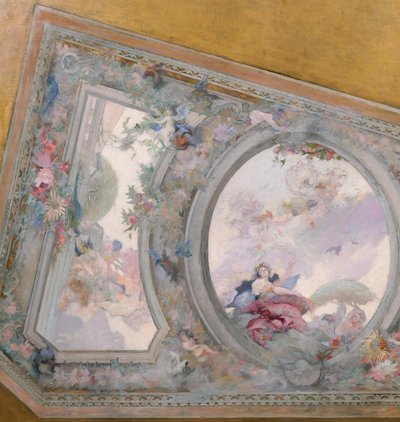 Scuola francese circa 1890-1900, Studio del soffitto per il Salon de Flore, dipinto