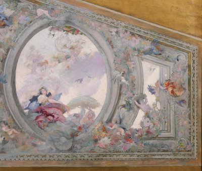 Scuola francese circa 1890-1900, Studio del soffitto per il Salon de Flore, dipinto