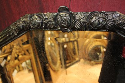 82 x 61 cm Art Deco Spiegel, abgeschrägtes Glas