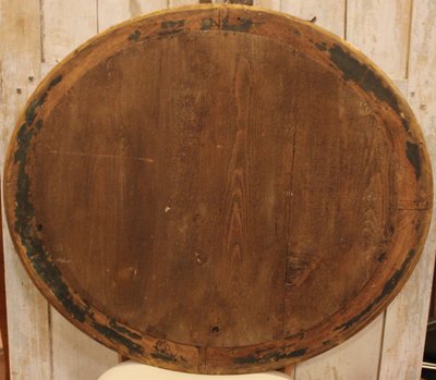 60 X 70 Cm Miroir Ovale Louis Philippe Doré, Glace Mercure