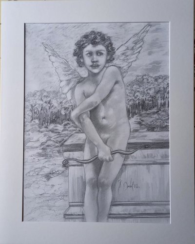 Cupido che ha scoccato la sua freccia
