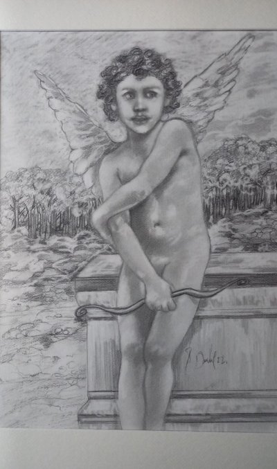 Cupido che ha scoccato la sua freccia