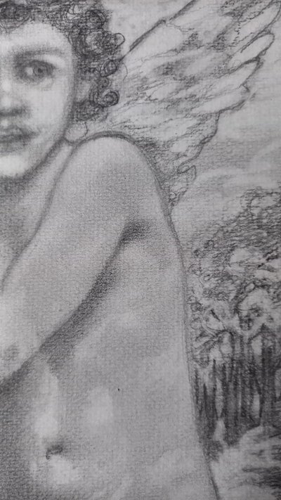 Cupido che ha scoccato la sua freccia