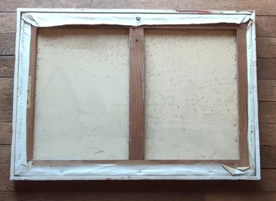 Ancienne Peinture Tableau Toile  Paysage Neige Jean Beaudoin