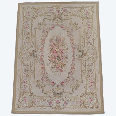 Grande tappeto Aubusson in stile Luigi XVI, periodo Napoleone III - 364 cm x 265 cm