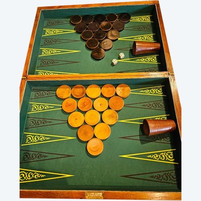 Gioco del backgammon - Fine del XIX secolo.