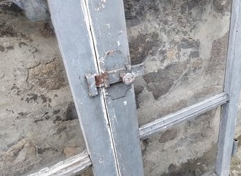 Small Windows Old XVIIIth With Ironworks Door Bookcase